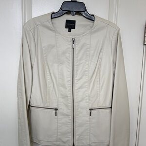 The Limited Women's Beige Leather Jacket